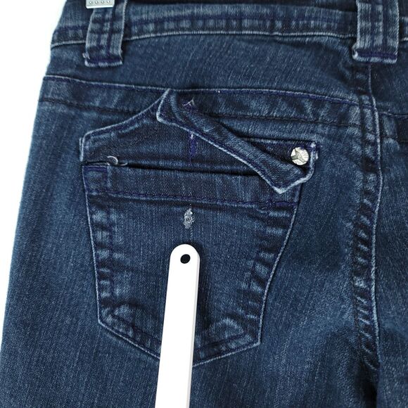 Grane Jeans Womens 1 (27x30.5) Blue Darcy Super Low Rise Skinny Dark Wash Y2K - Picture 5 of 9